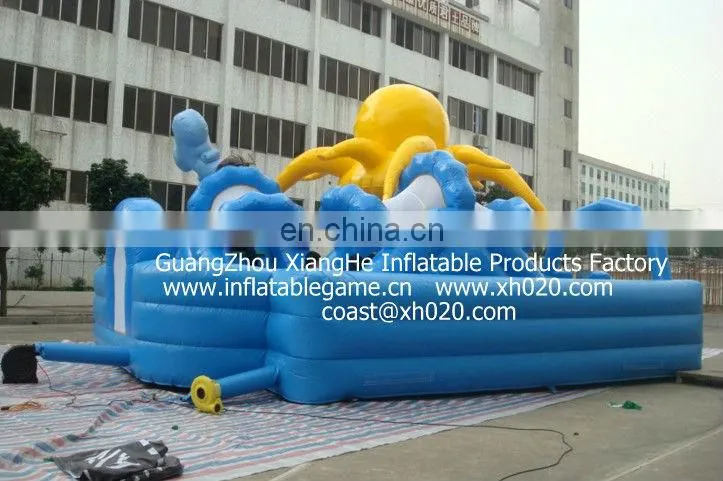 2013 Hot sale commercial grade PVC Tarpaulin brand new OB043 inflatable octopus bouncer in stock