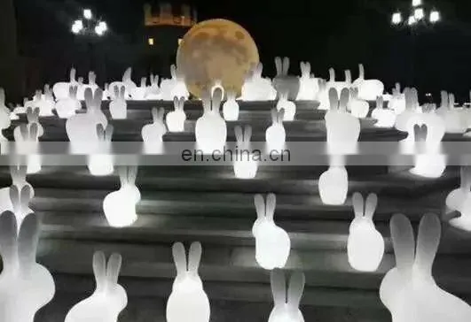 Giant LED Inflatable White Rabbit Events In Stage Decoration For The Party Event Party Supplies Night Club