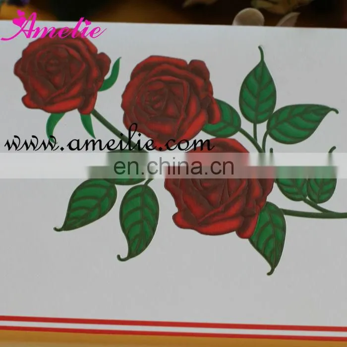 A018 New Arrival Rose Flower Design wedding invitation cards models