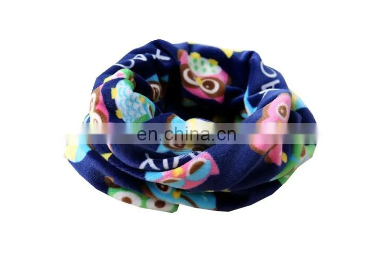 wholesale cartoon printed children neckwear loop scarf polar fleece scarf
