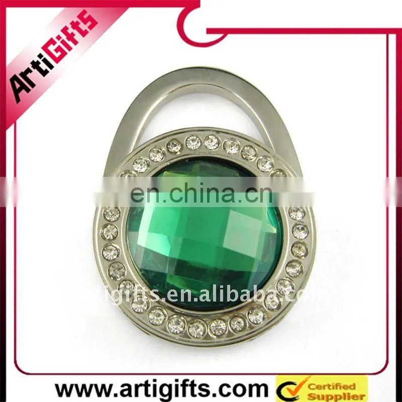 compact mirror foldable purse hanger with chain