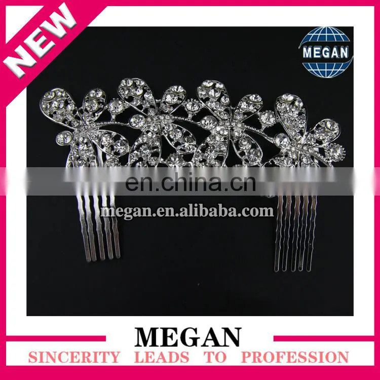 Princess Crown Tiara Comb Hair Clip Bridal Hair Jewelry wedding decorative hair combs