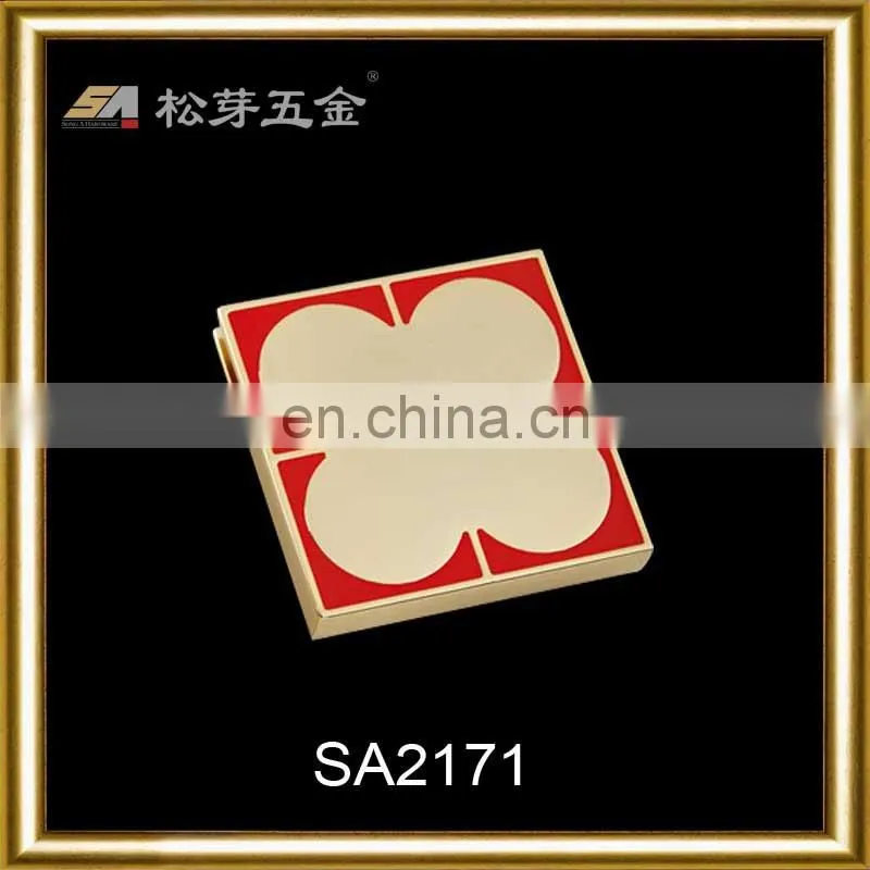 Clutch bag hardware" custom metal logo labels for handbags