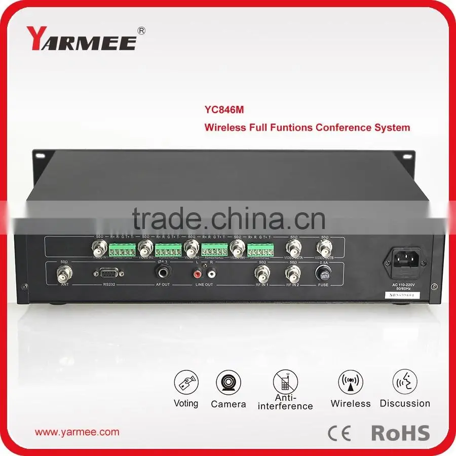Professional wireless full functions conference system with voting device