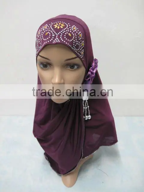 A529 New Arrival Islamic Scarves Women Muslim One Piece Hijab Flower hijab
