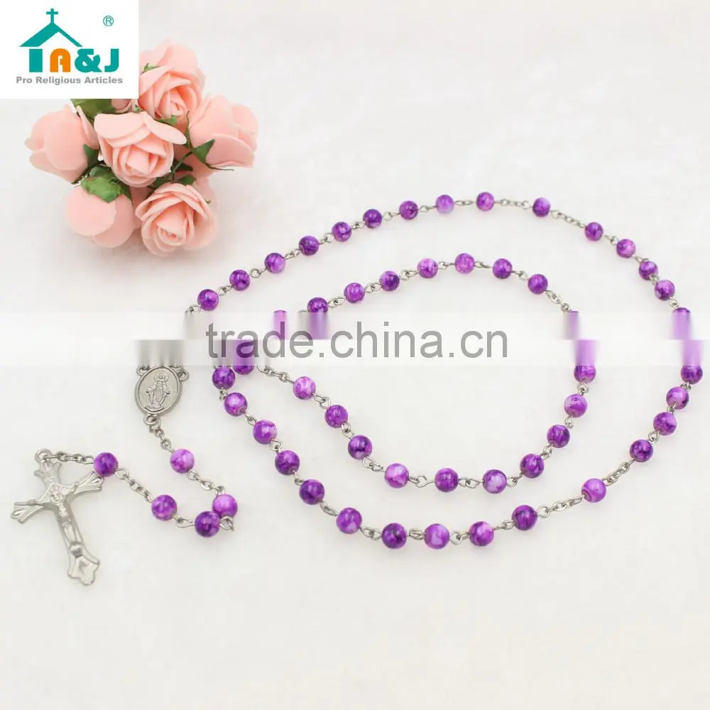Catholic Glass beads rosary with different colors