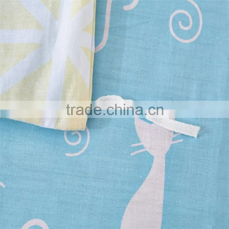 Yello geometric shapes printed cotton comforter cover set with zipper 4 pcs China duvet cover set