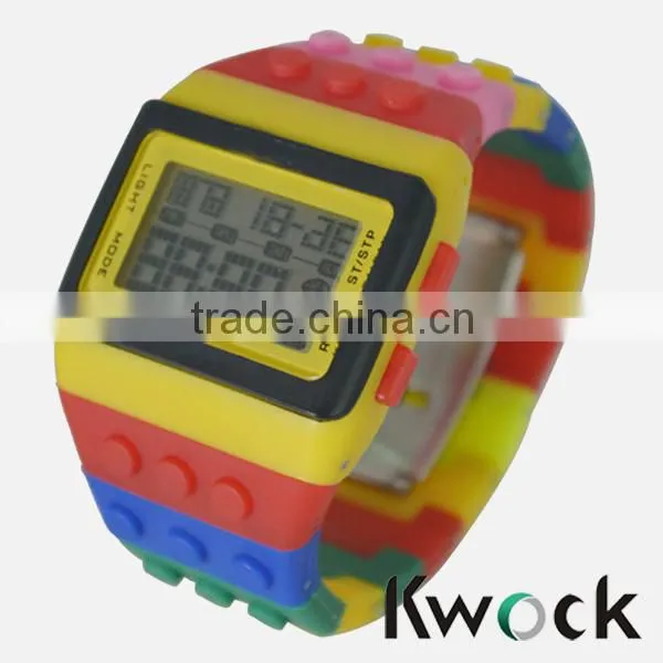 TOP fashion unisex colorful silicone and digital watch