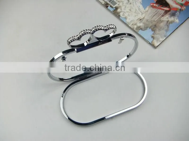 shiny oval metals box frame crystal frame