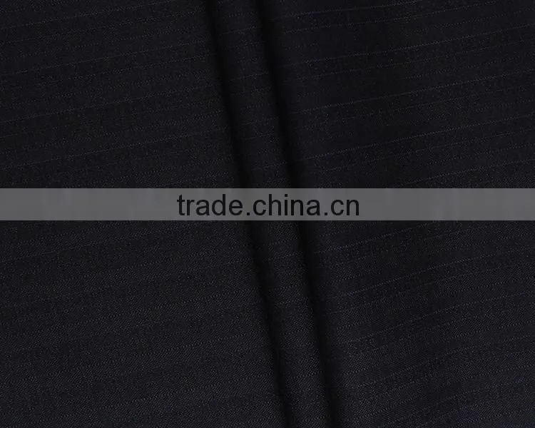 OEKO-TEX High quality uniform stripe fabric with Poly Viscose merino wool