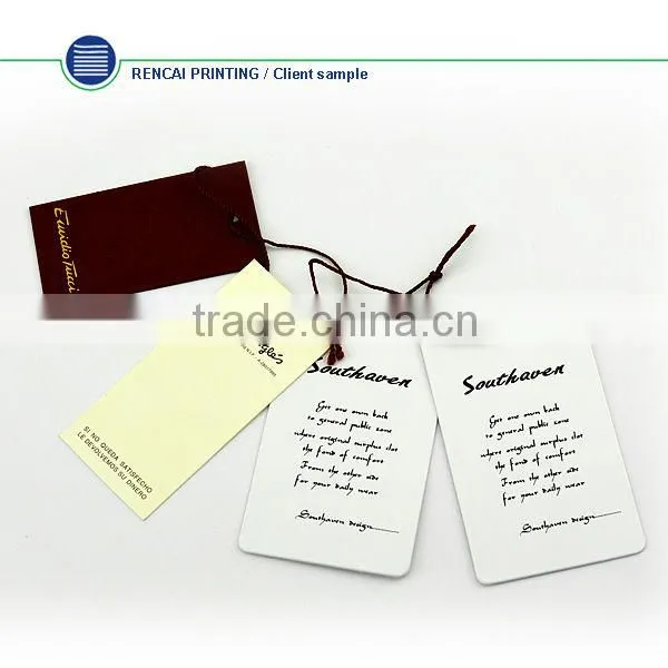 new released custom kraft paper hang tag for jeans