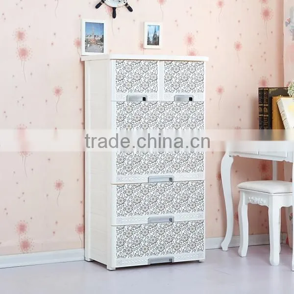 Plastic foldable portable drawer wardrobe manufacturer in China