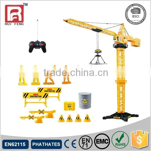 Radio control 6 channel tower crane toy