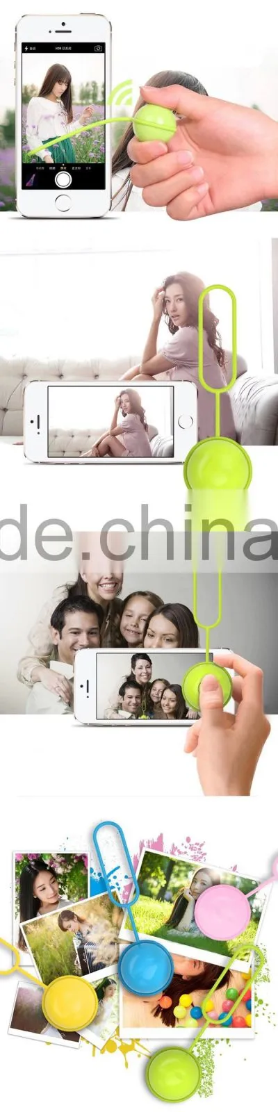 2015 new products wireless bluetooth shutter ball for Android