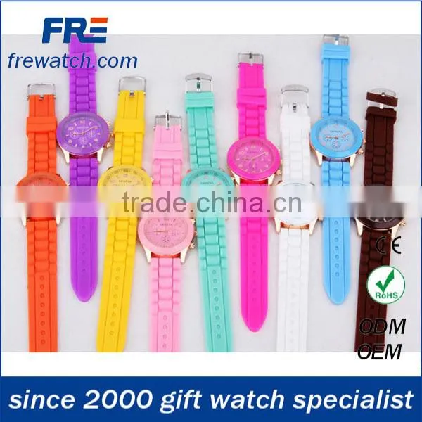 top hot selling geneva jelly watch silicone for women