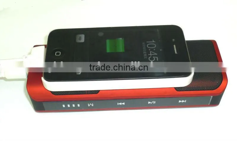 Handsfree and line-in portable Bluetooth speaker power bank for smart phone