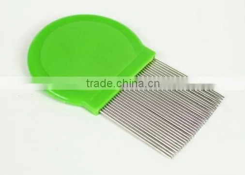 Professional Long Metal Teeth Hair Lice Comb , Round Head Lice Treatment
