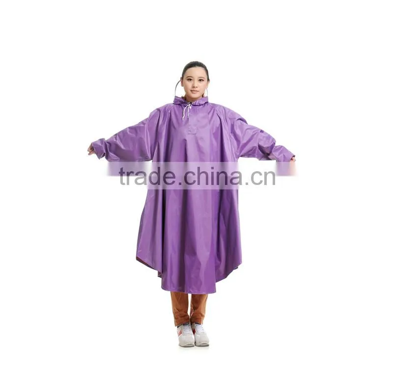 Unisex outdoor waterproof raincoat knee length raincoat