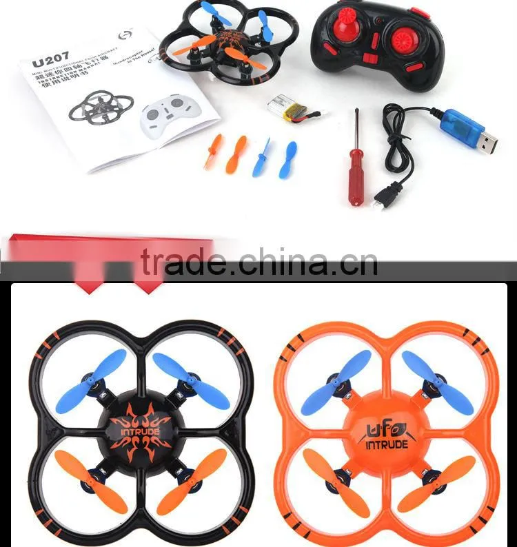 2014 new product micro quad copter U207 2.4G 6-axis the smallest rc quadcopter mini drone