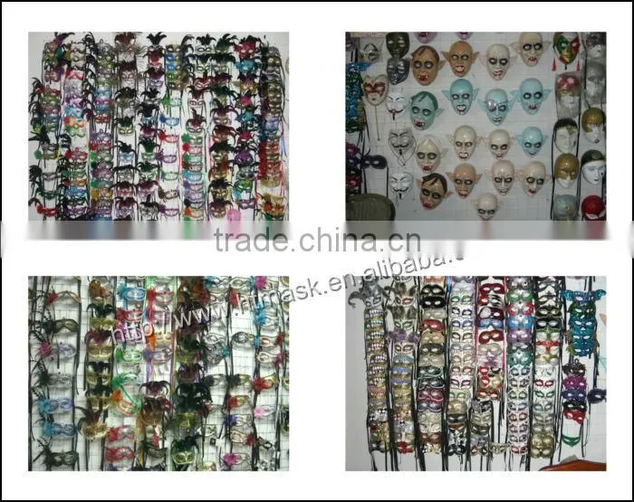 High quality Rhinestone handmade half face artificial fabric flower