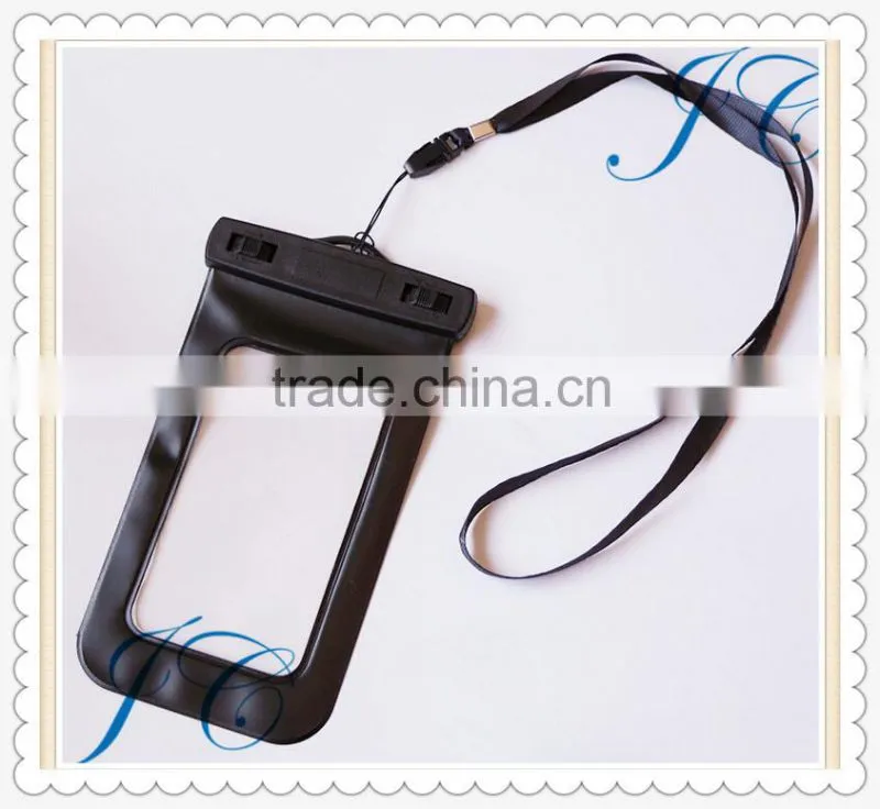 Promotional Gifts Mobile Phone Waterproof Bag with lanyard, Hot Selling PVC Waterproof Bag