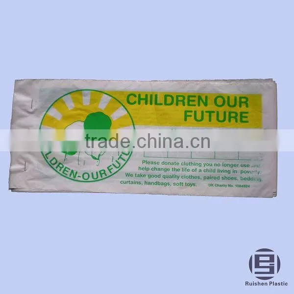 COF Biodegradable PE Plastic Donation Bag With Printing For Collection
