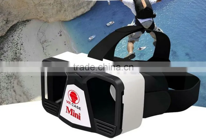 Cheap 3D VR Headset Virtual Reality Personalized VR Mini Cute Glasses Case For iPhone 6S Plus Galaxy S6 S7 Edge