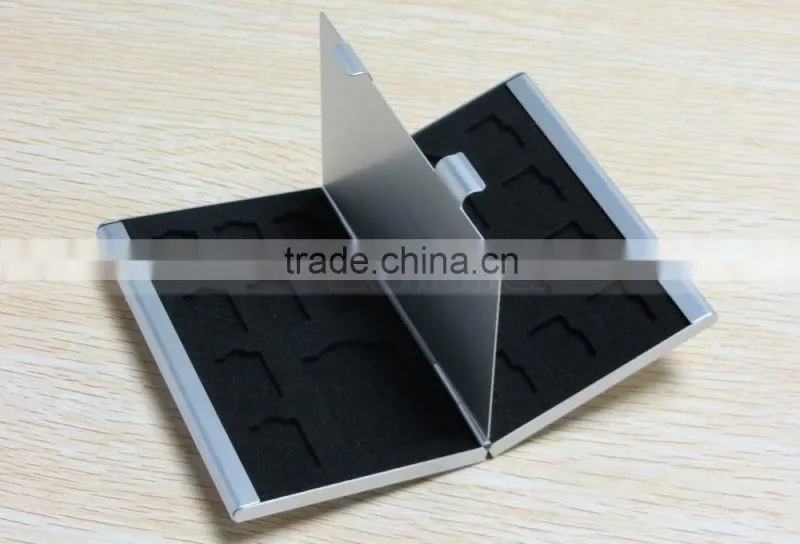 Aluminum Memory Card Case for MicroSD Card SD SDHC CARD 16TF+2SD