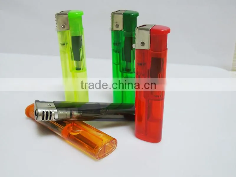 China lighter factories transparent electronic lighter, plastic disposable lighter