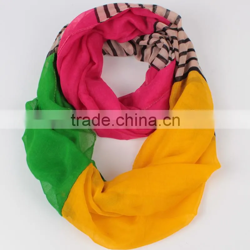 Wholesale Circle Loop Style Fashion Women Muslim Head Scarf Viscose Shawls