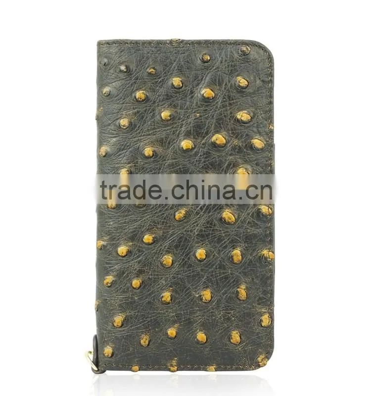 High Quality Wholesale Ostrich Skin Leather Phone Cases for iphone 6