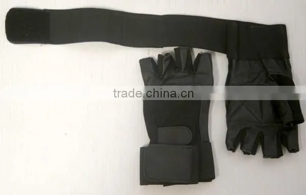 hot sale weightlifting gloves with wrist strap