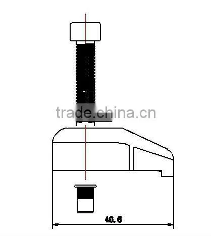 Panel block, model M6, Aluminum shape oval
