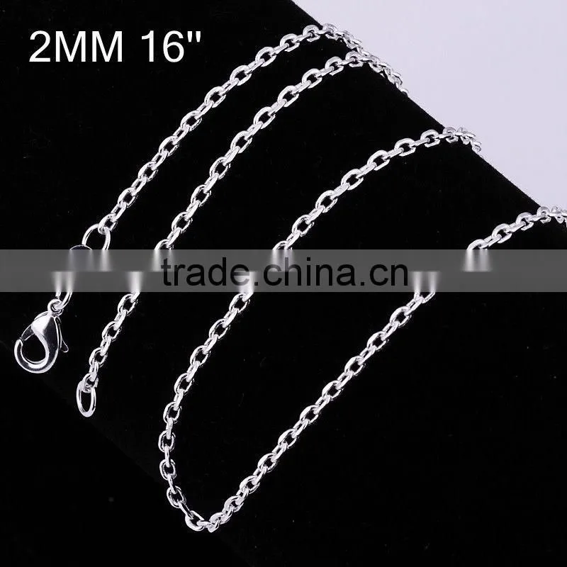 hot Hot sale diameter 2mm sterling silver chain for men LKNSPCC012