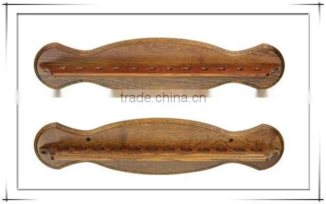 8 Holes Solid wood Wall Billiard Cue Rack