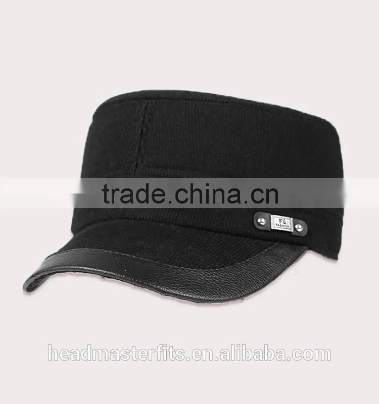 Corduroy adjustable baseball cap military cap