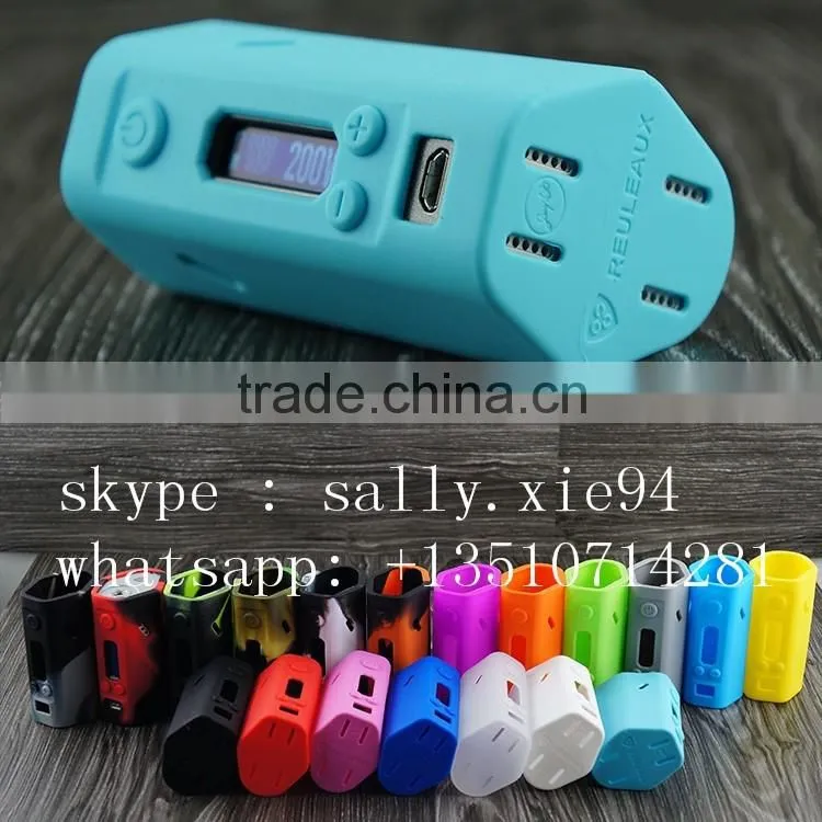 Hot ecig vapor Reuleaux RX200W Reuleaux RX200W tc silicone case with 19 colors