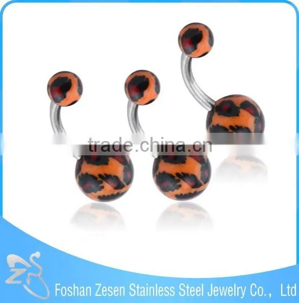 Stainless Steel Jewelry Main Material Resin Balls Belly Piercing Jewelry