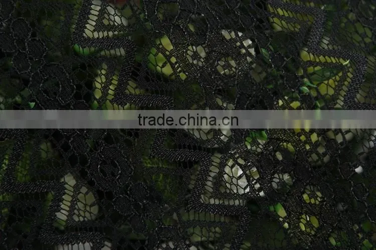 wholesale cheap nylon poly wave new design flower lace embroidered underwear fabric garment accessories making machines
