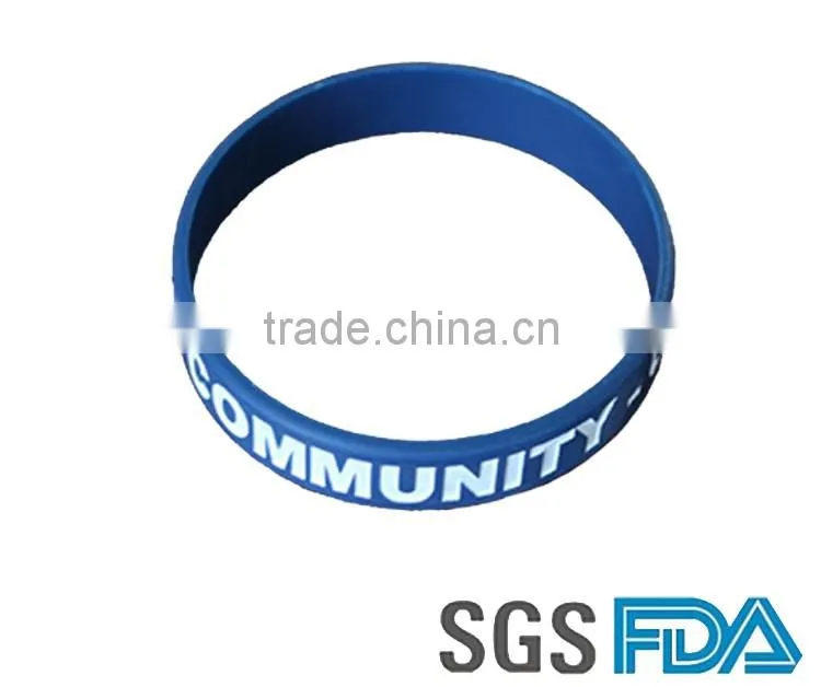 HOT silicone wrist band/personalized silicone bracelet/silicone rubber bracelet