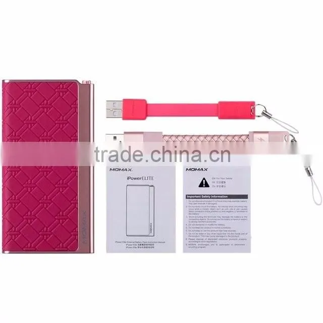 Momax MFI Luxury Power Bank for Universal Mobile Phone Elite Series Quick Charging 5000mAh External Battery TB-0300