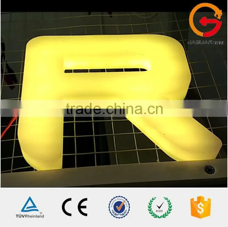 2016 innovative shop decor acrylic led color changing lighting letter sign