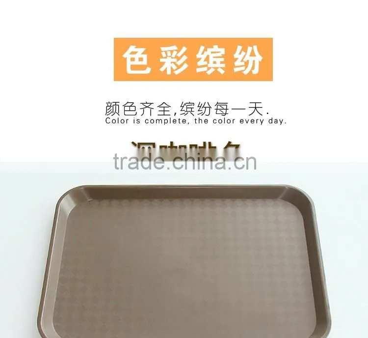 Plastic food serving tray