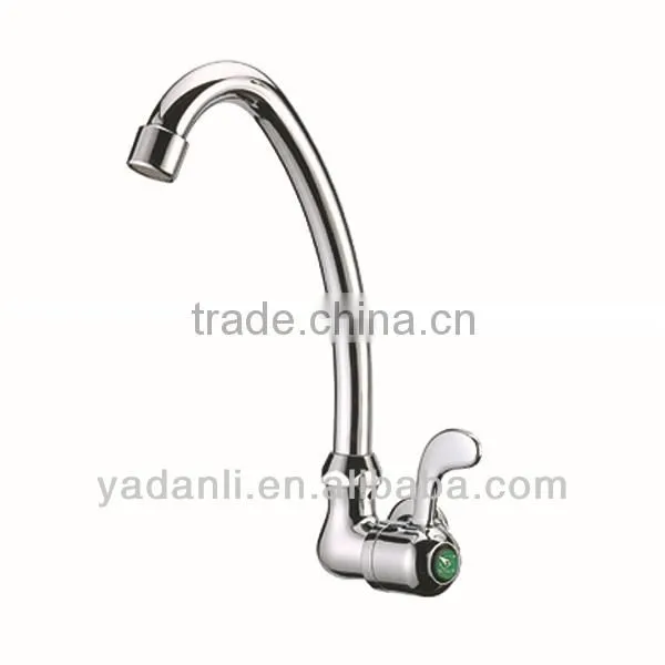chrome finish single handle kitchen faucet