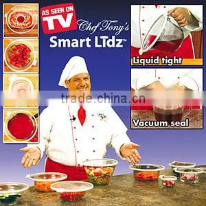 Keeps produce fresh longer glass lid/ silicone lid/ Smart Lids