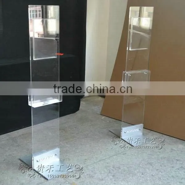 Free Standing Leaflet Holder acrylic tabletop brochure display