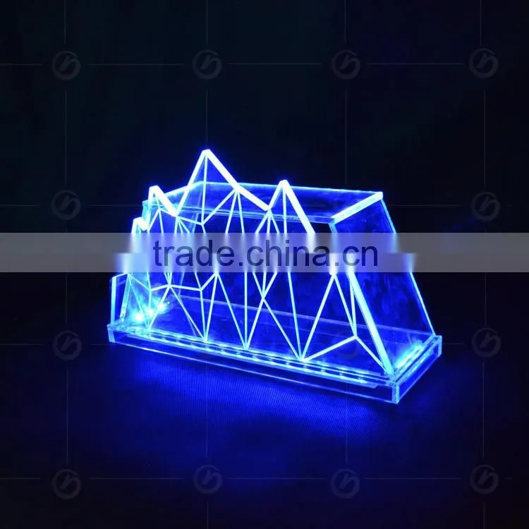 Fashion high end custom acrylic bar table,with colorful light for different colors