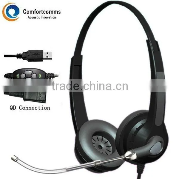 Super Pro call center usb computer headset HSM-902FPQDUSBC