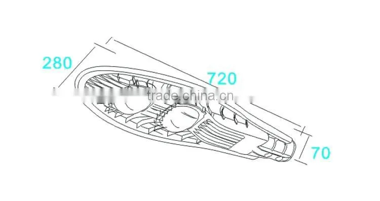 Factory price aluminum housing and glass lens 100w led street light