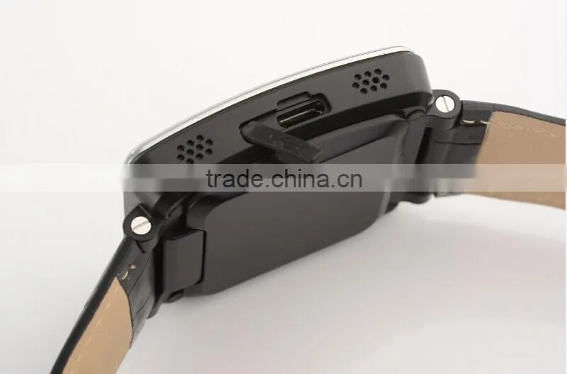 2015 Fashion P1 Capacitive Touch Bluetooth Smart Watch Phone Card Watch With Leather Watchband